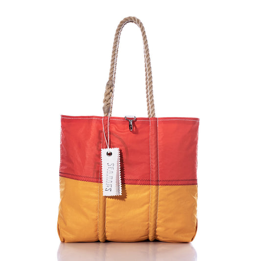 Vintage Orange and Yellow Medium Tote