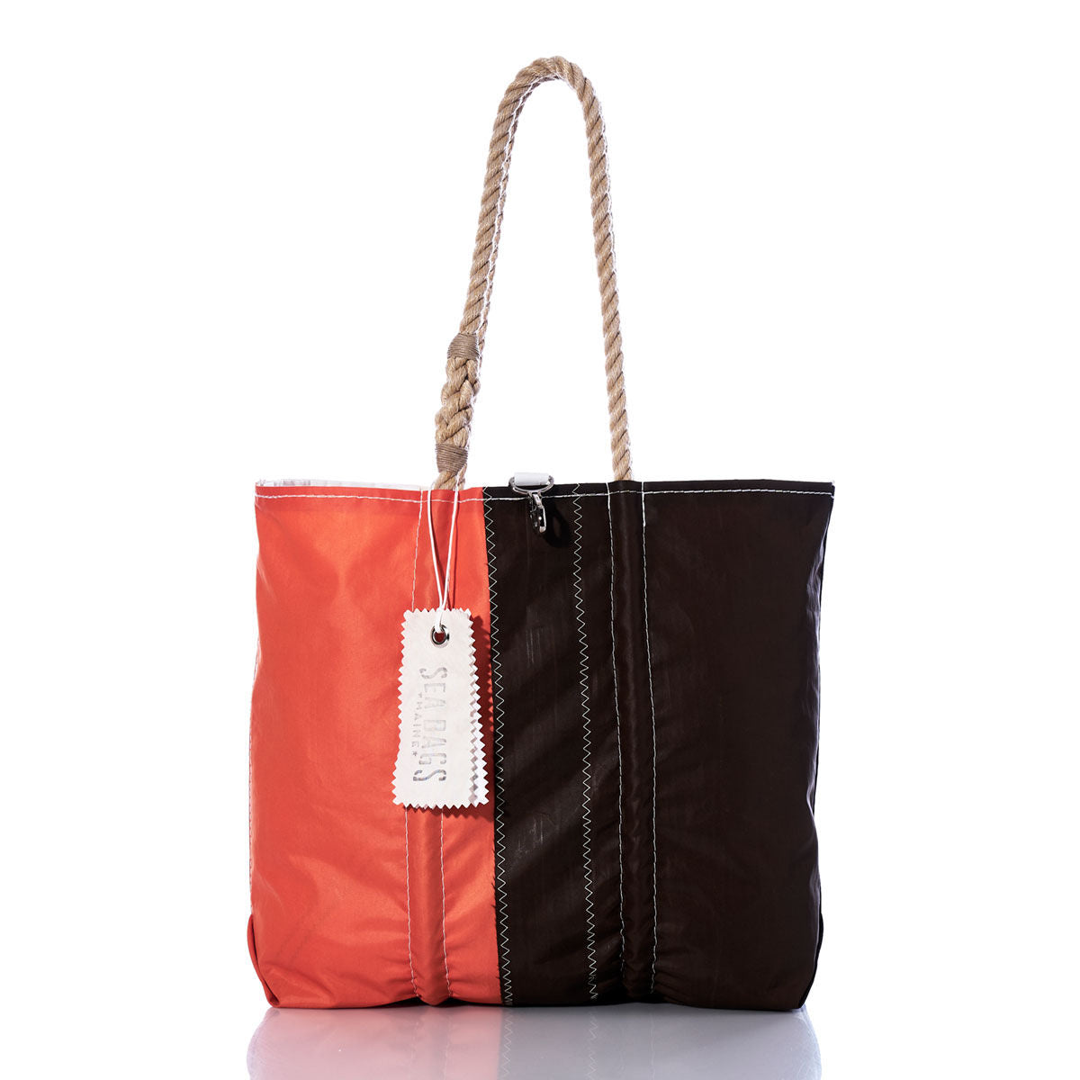 Vintage Orange and Brown Medium Tote