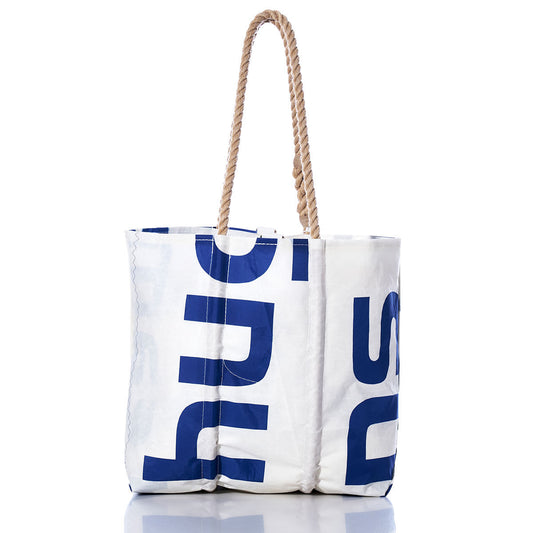 Vintage Blue Letters Medium Tote Alternate View