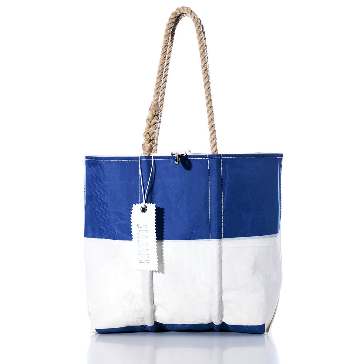 Vintage Blue and White Medium Tote