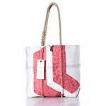 Vintage Red Chevron Medium Tote