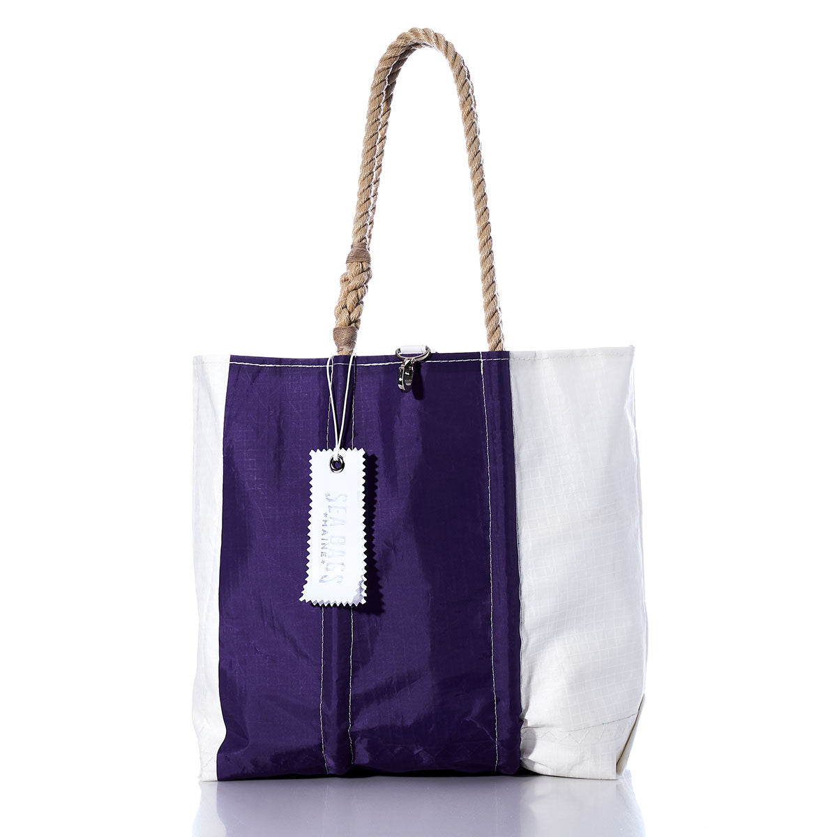 Vintage Purple and White Medium Tote