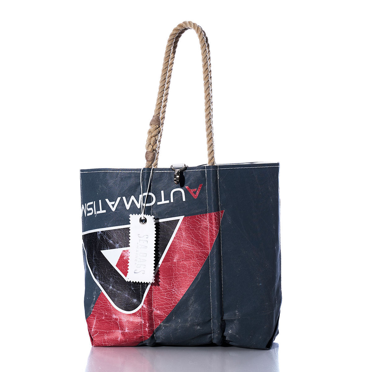 Vintage Black and Red A Medium Tote