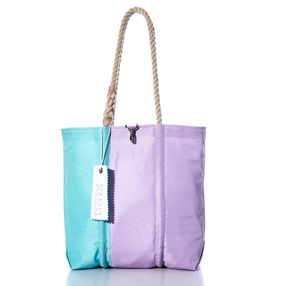Vintage Blue and Purple Medium Tote