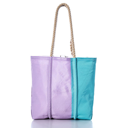 Vintage Blue and Purple Medium Tote Alternate View