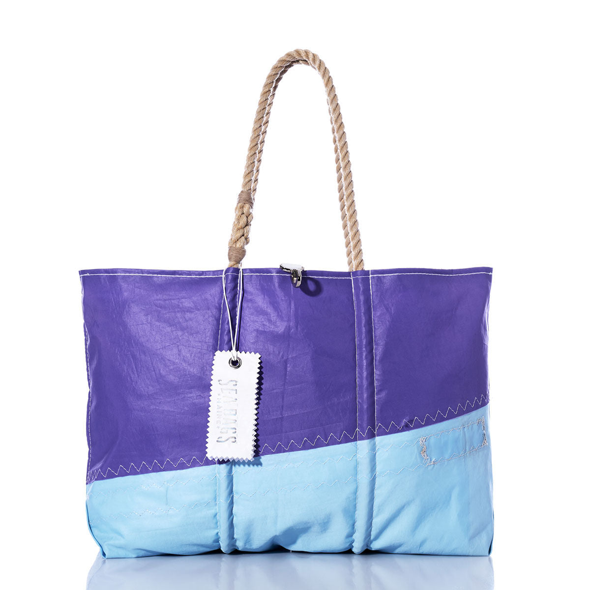 Vintage Purple and Blue Large Tote