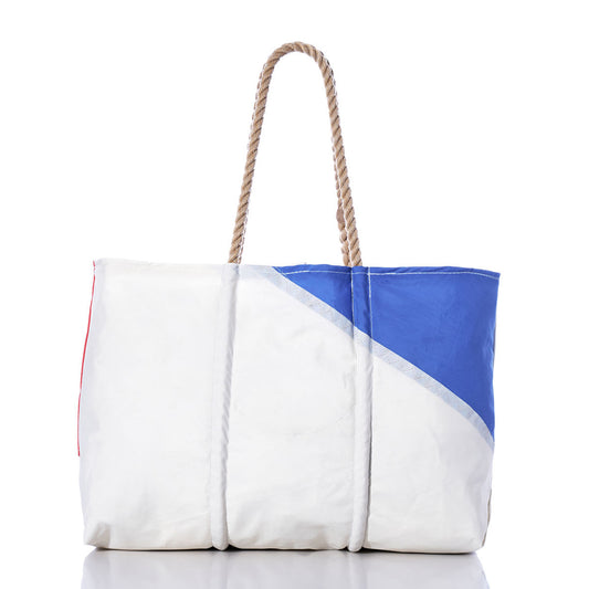 Vintage Red and Blue Large Tote Alternate View