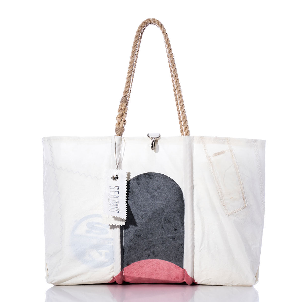 Vintage Black and Red Graphic Large Tote