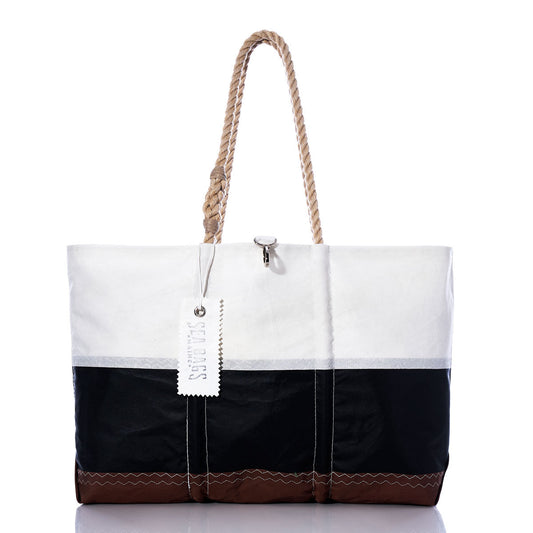 Vintage Black and Brown Large Tote