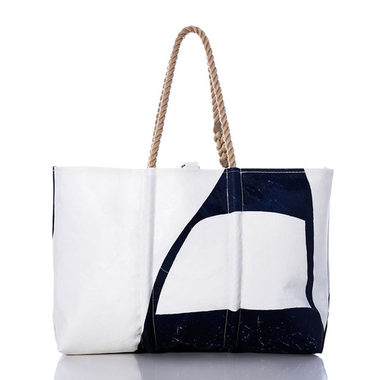 Vintage Navy Sailboat Large Tote Alternate View
