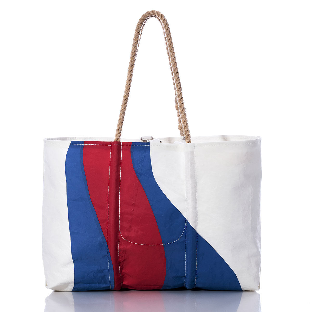 Vintage Red & Blue Star Large Tote Alternate View