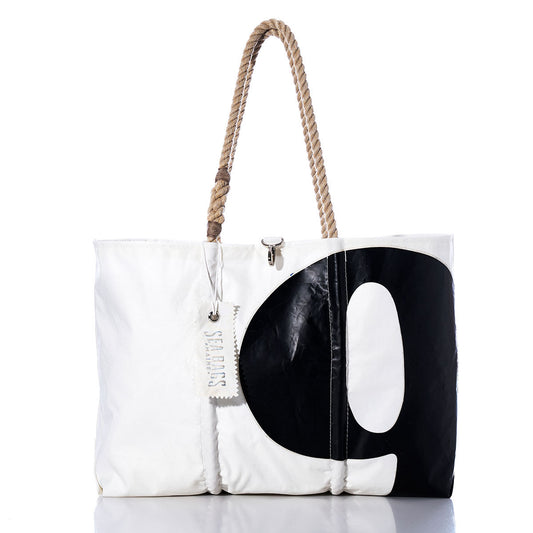 Vintage Black 9 Large Tote