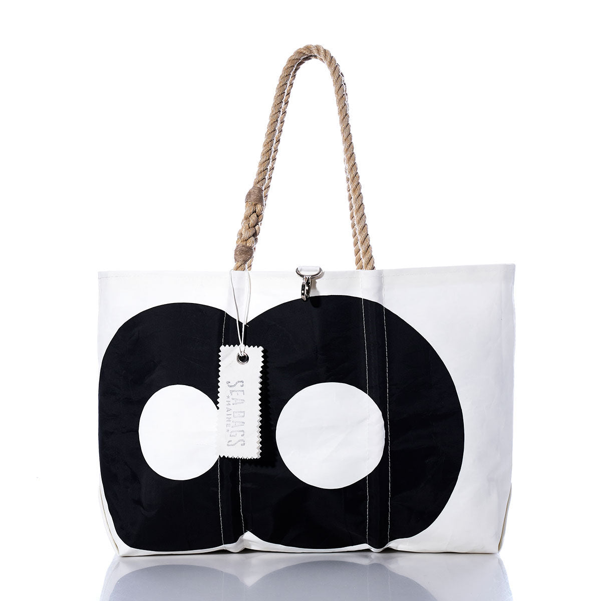 Vintage Black 8 Large Tote