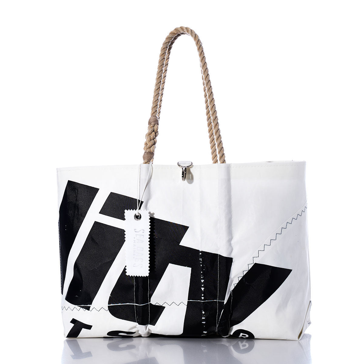 Vintage Black Letters Large Tote