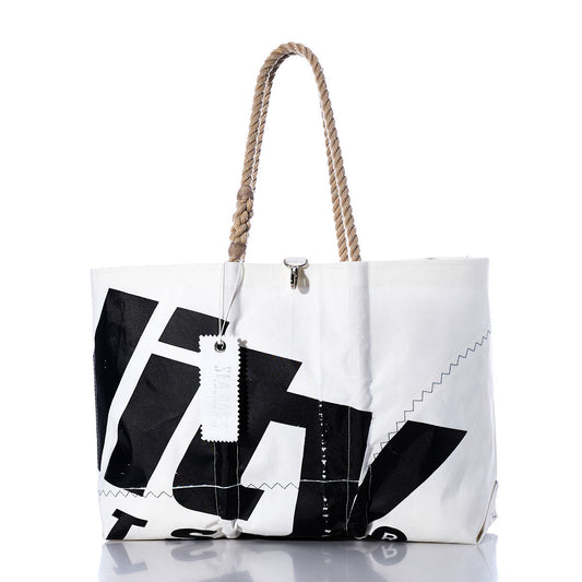 Vintage Black Letters Large Tote