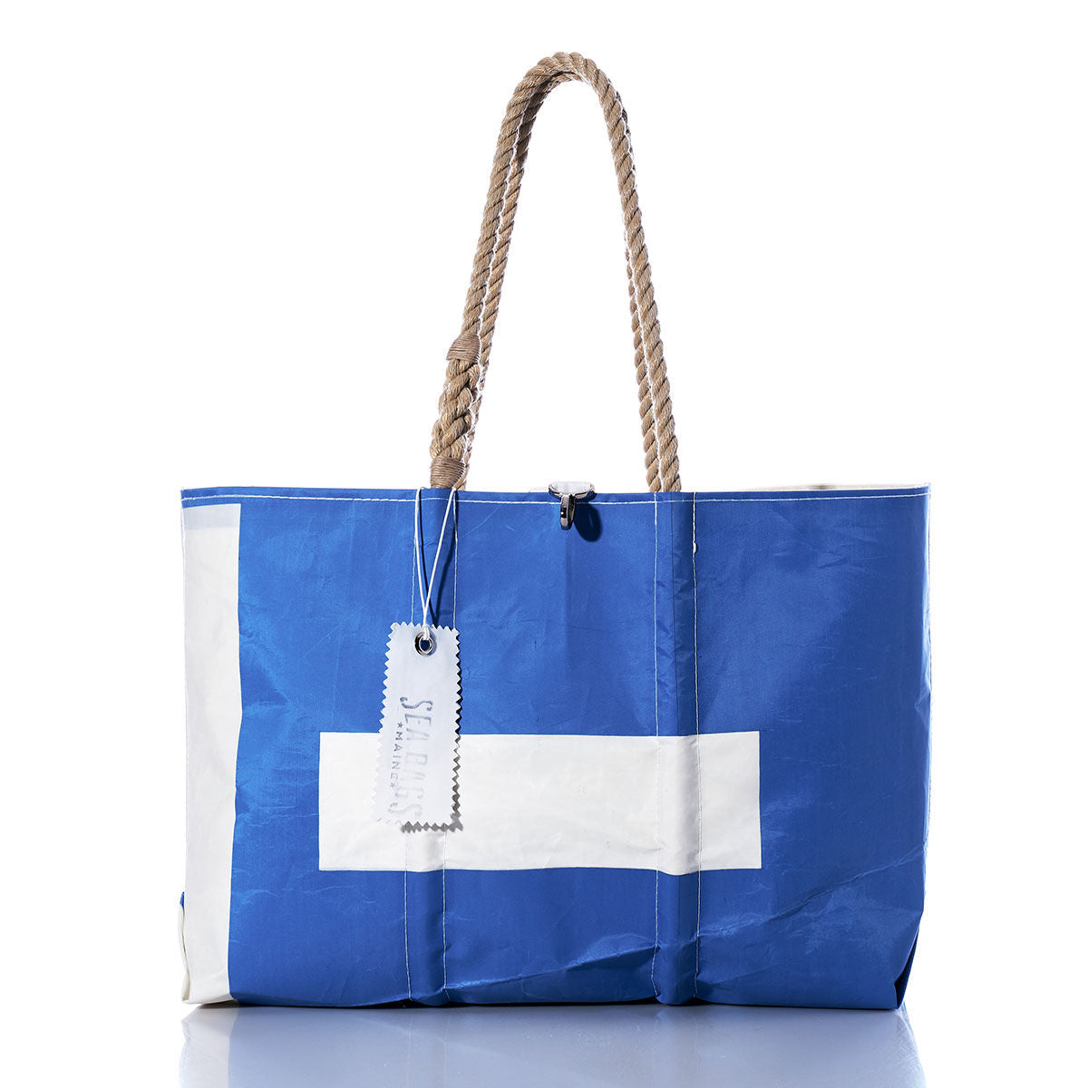 Vintage Blue and White Large Tote