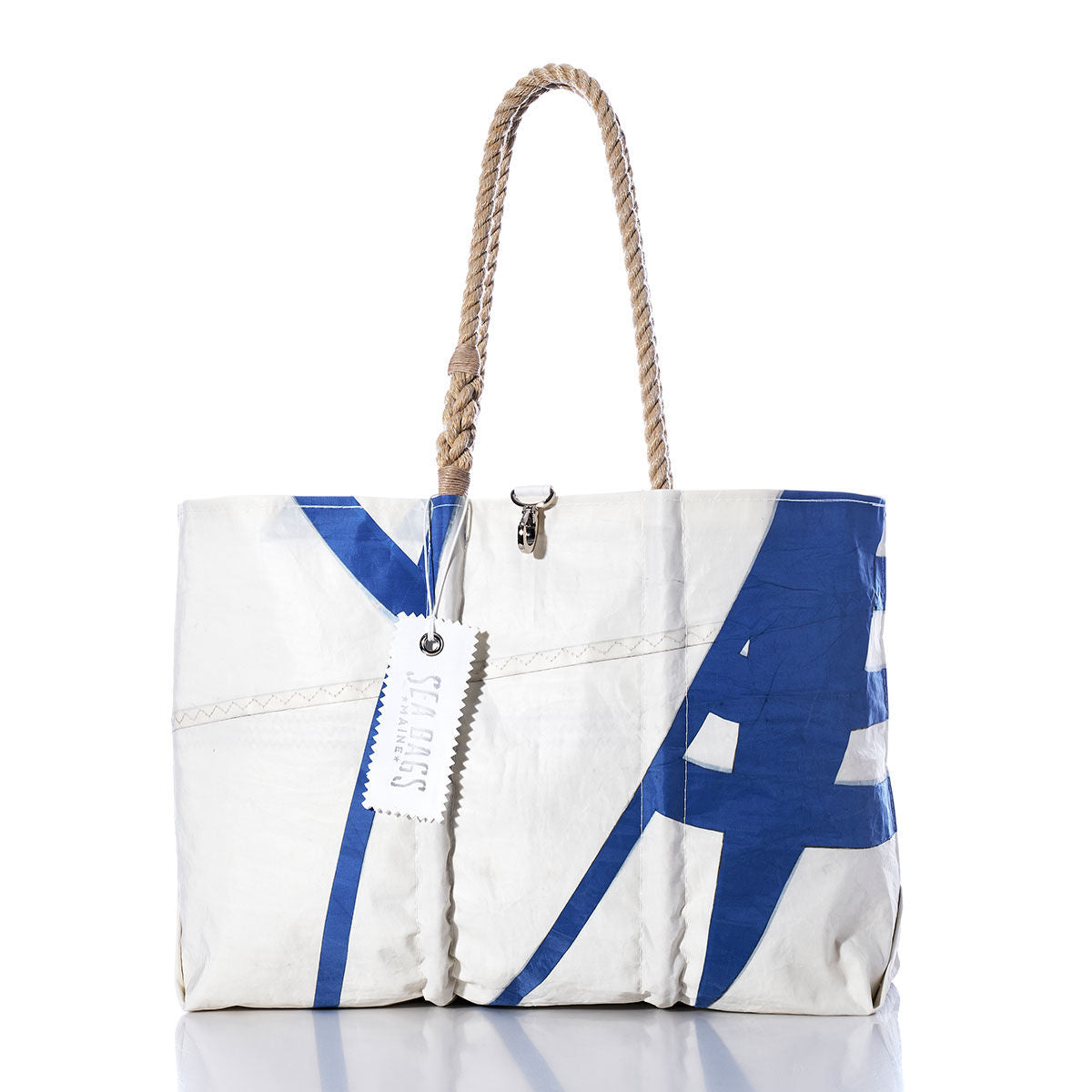 Vintage Blue and White Large Tote
