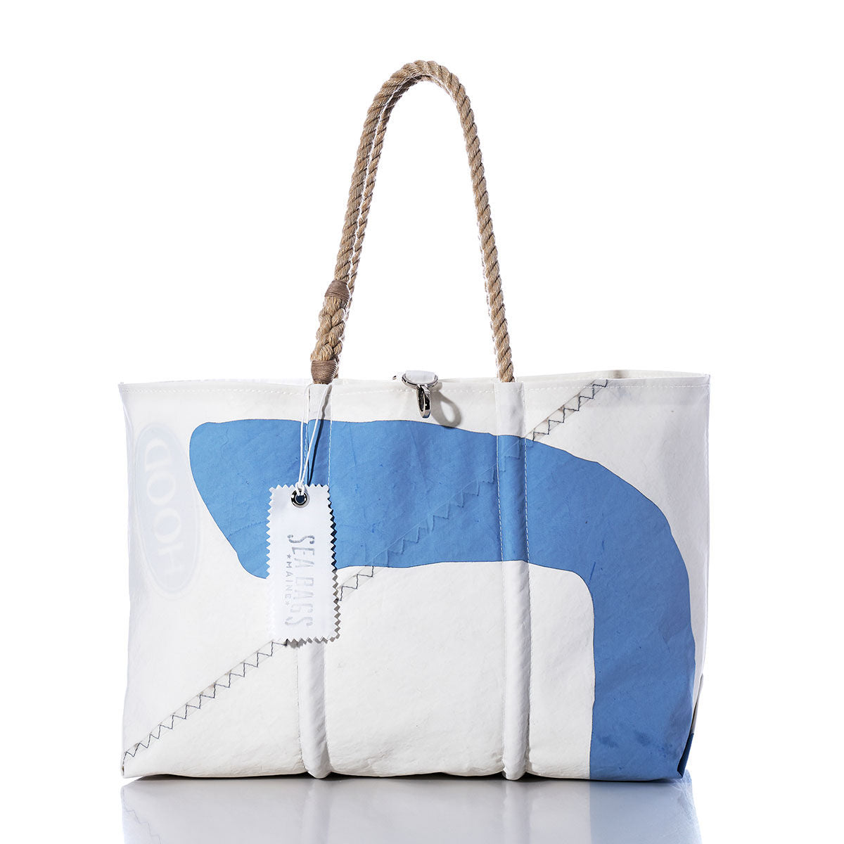 Vintage Blue Graphic Large Tote