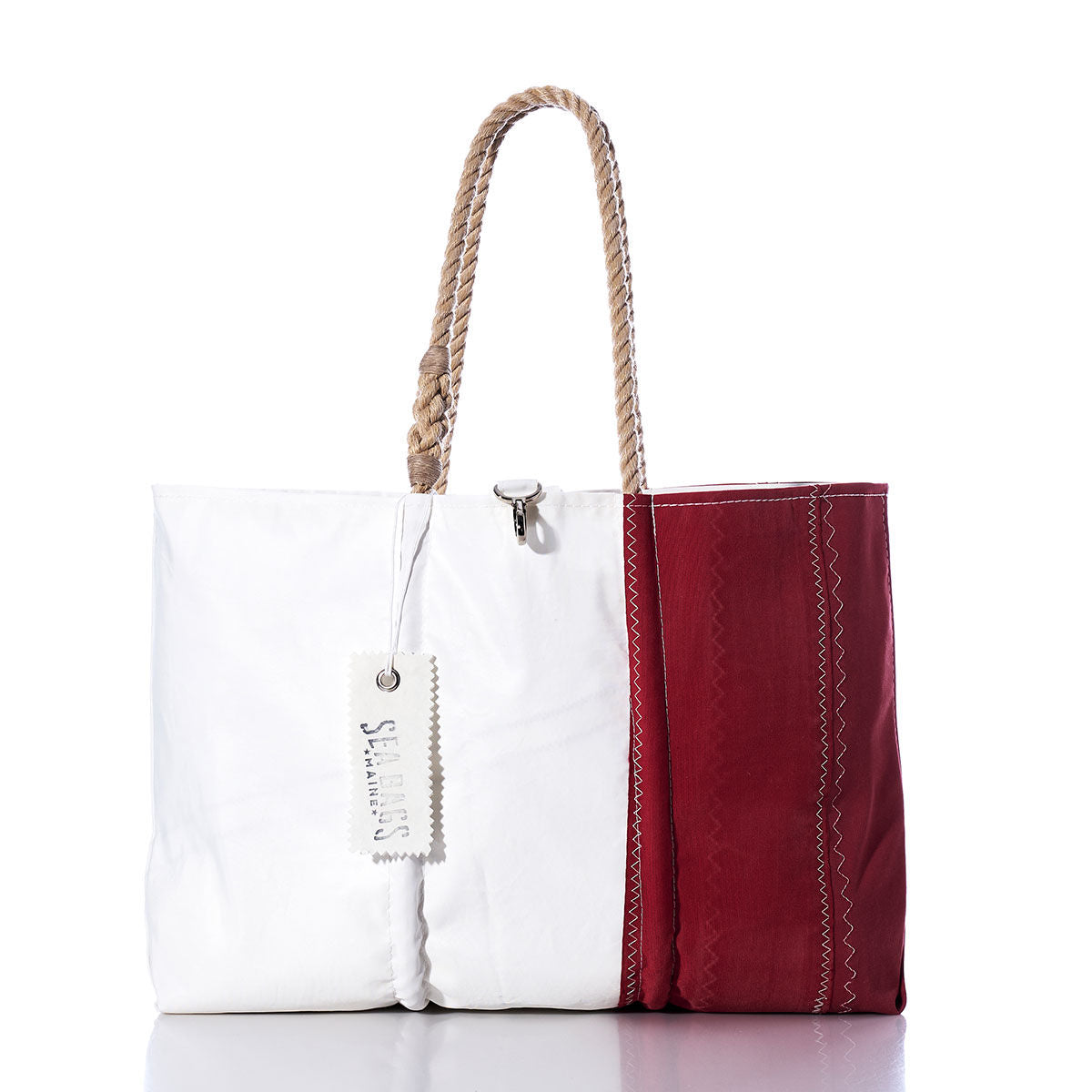Vintage Red and White Large Tote