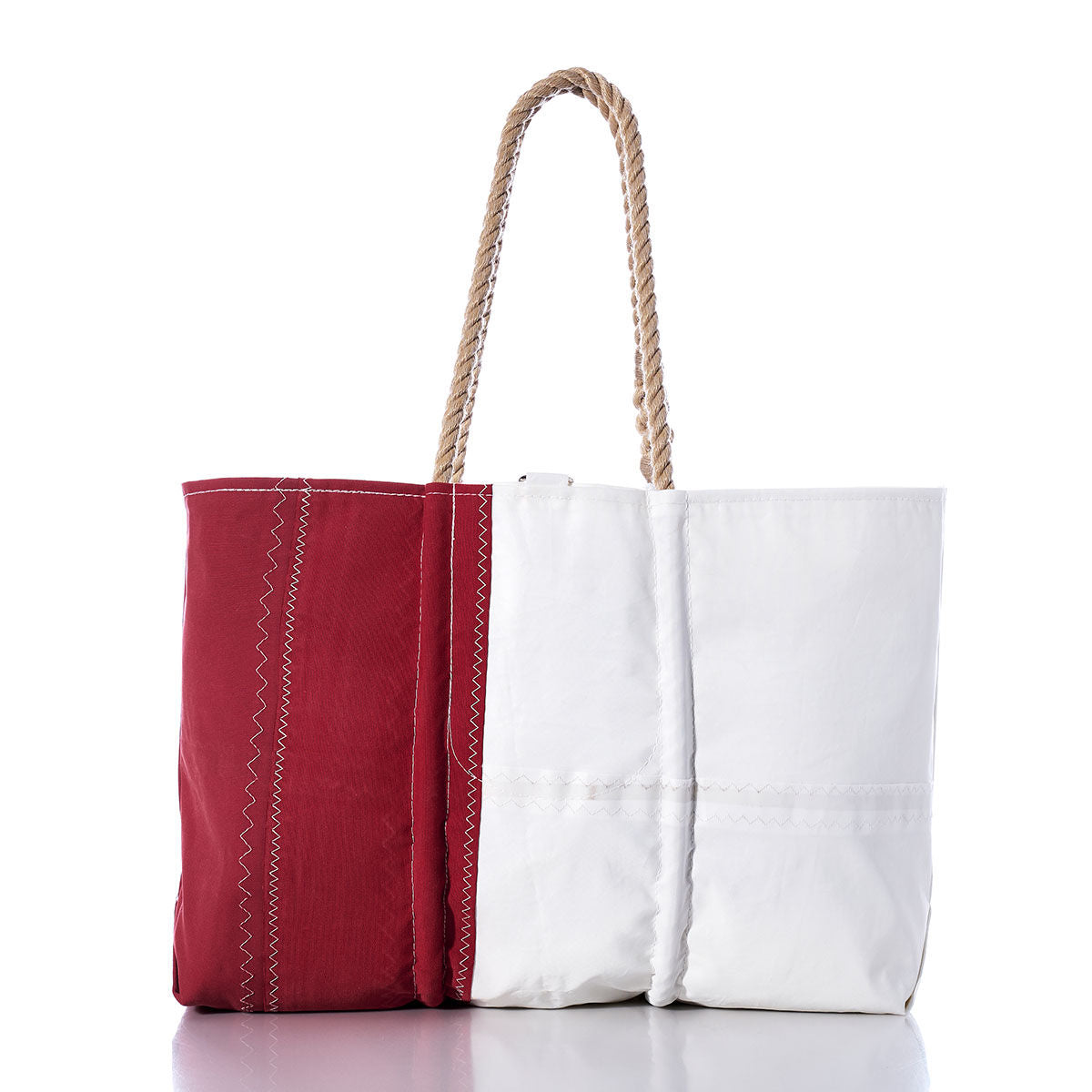 Vintage Red and White Large Tote Alternate View