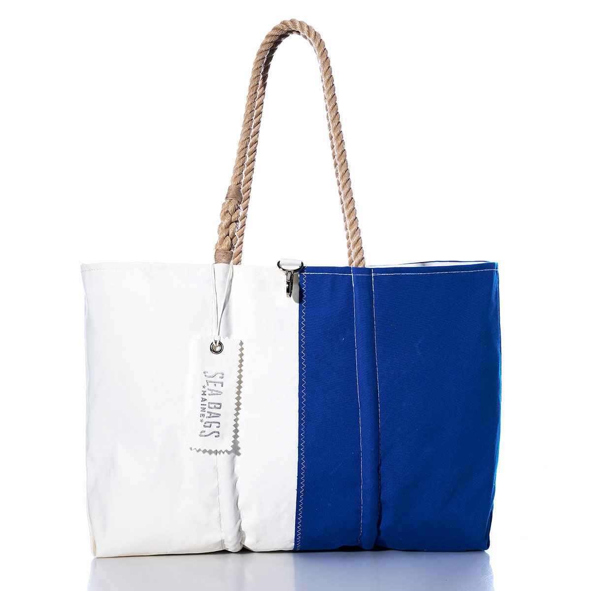 Vintage Blue and White Large Tote