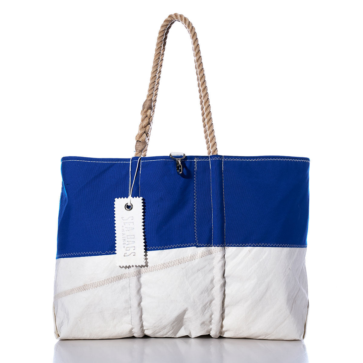 Vintage Blue and White Large Tote