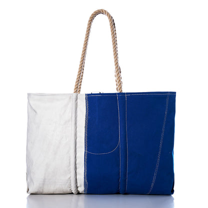 Vintage Blue and White Large Tote Alternate View