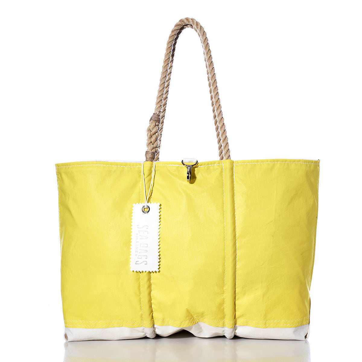 Vintage Neon and White Large Tote