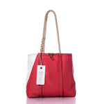 Vintage Red and White Handbag