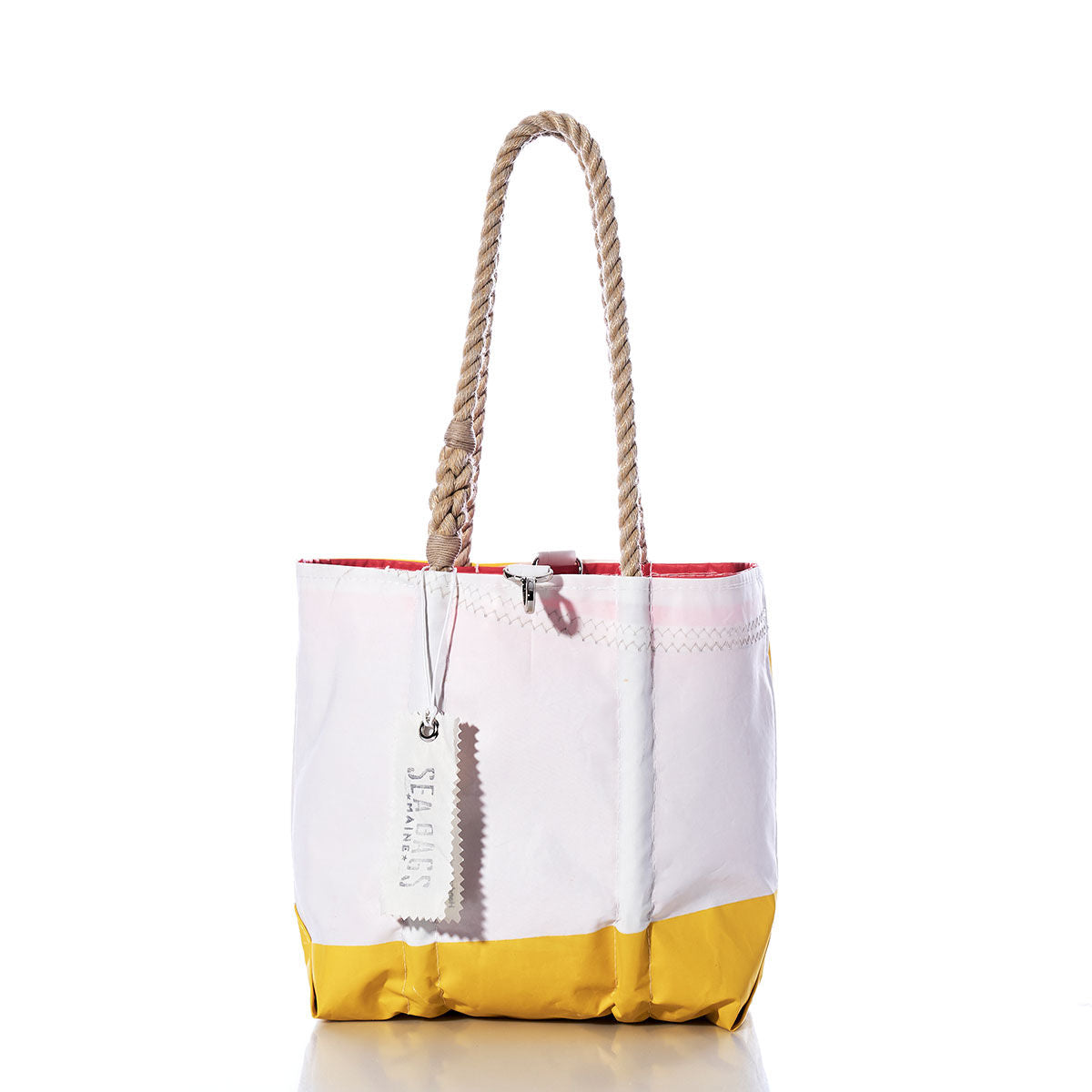 Vintage Yellow and White Handbag