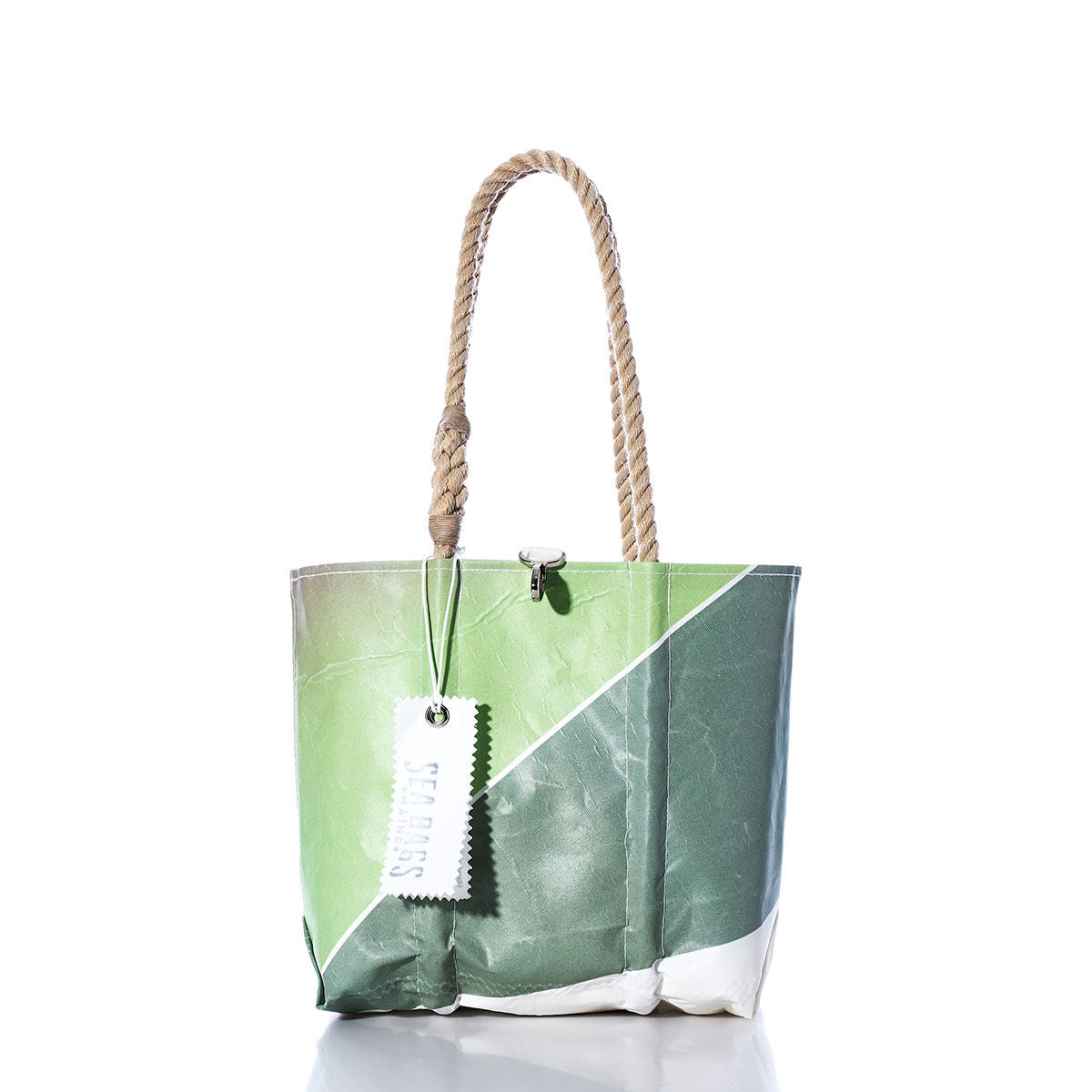 Vintage Green and White Handbag