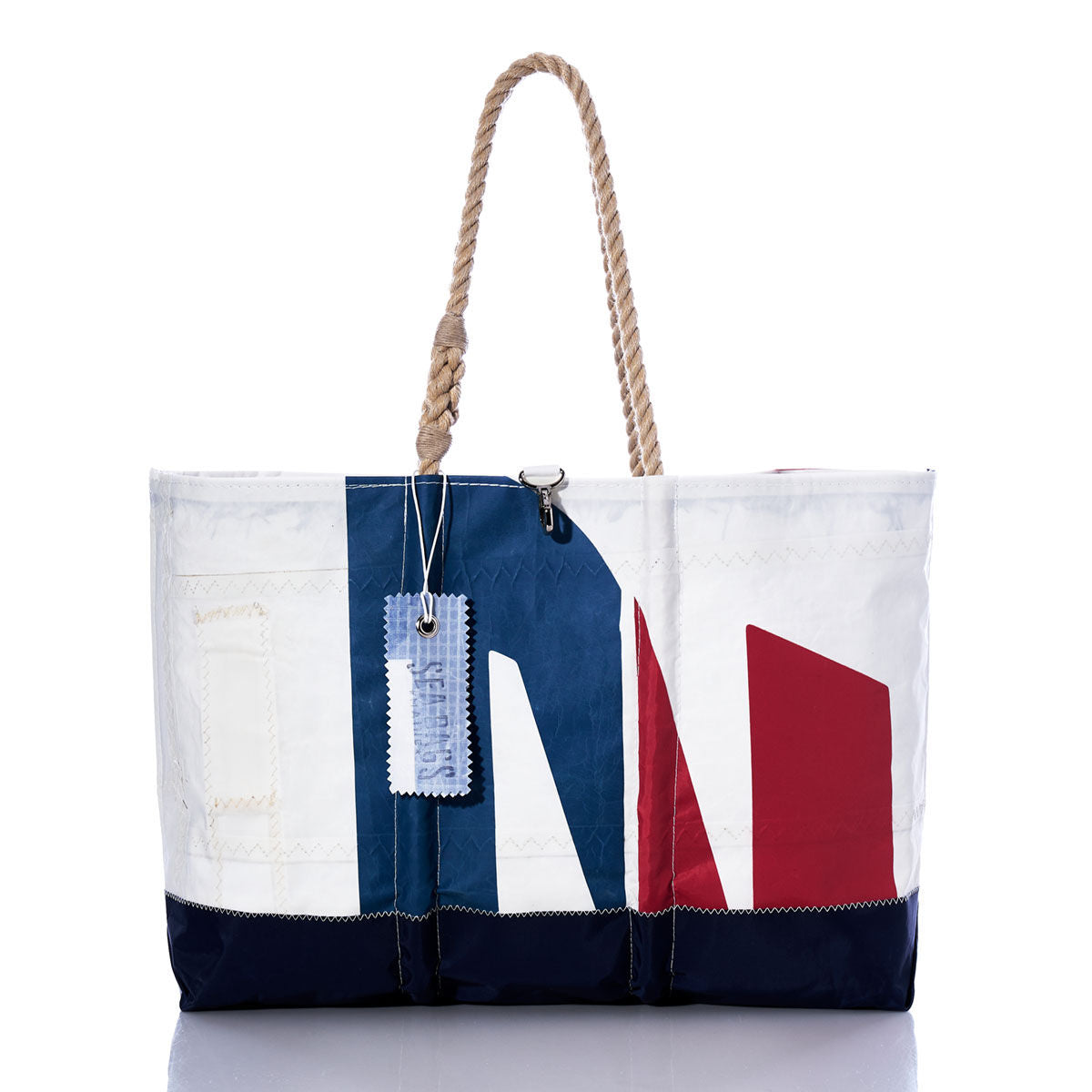 Vintage Red and Blue 25 Ogunquit Beach Tote