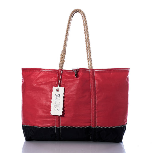 Vintage Red and Black Ogunquit Beach Tote