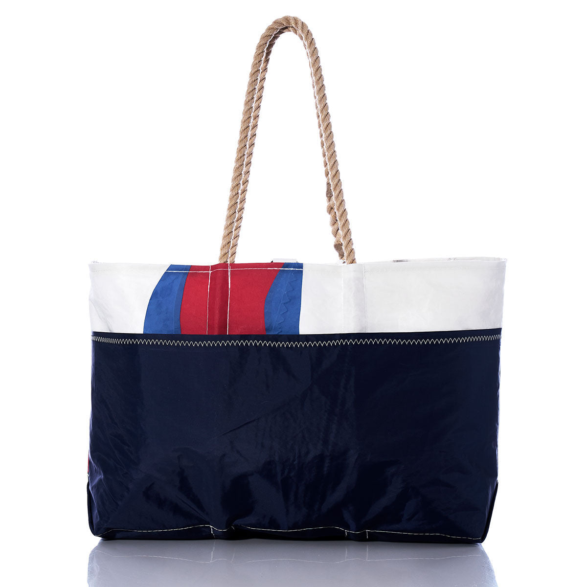 Vintage Blue and Red Ogunquit Beach Tote Alternate View