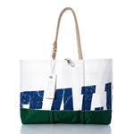 Vintage Blue Letters Ogunquit Beach Tote