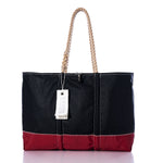 Vintage Black and Red Ogunquit Beach Tote