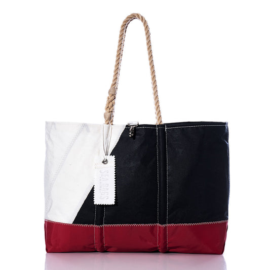 Vintage Black and Red Ogunquit Beach Tote