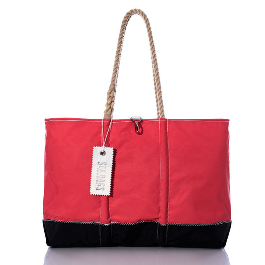 Vintage Red and Black Ogunquit Beach Tote