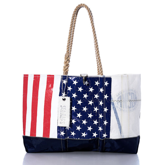 Vintage Stars and Stripes Ogunquit Beach Tote