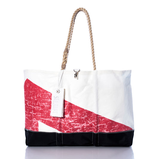 Vintage Red and Black Ogunquit Beach Tote