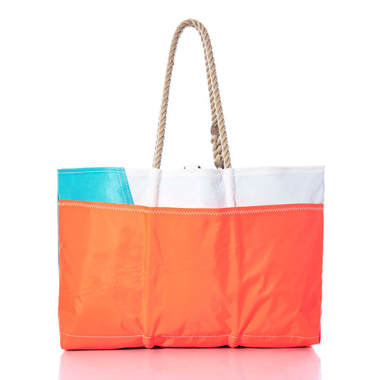 Vintage Blue and Orange Ogunquit Beach Tote Alternate View