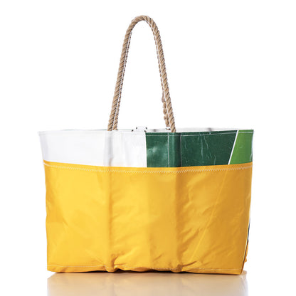 Vintage Green and Yellow Ogunquit Beach Tote Alternate View