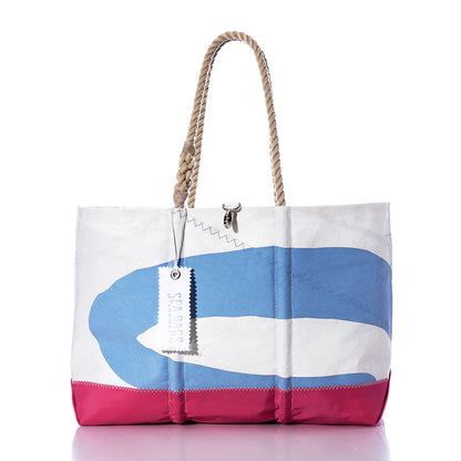 Vintage Blue and Pink Ogunquit Beach Tote