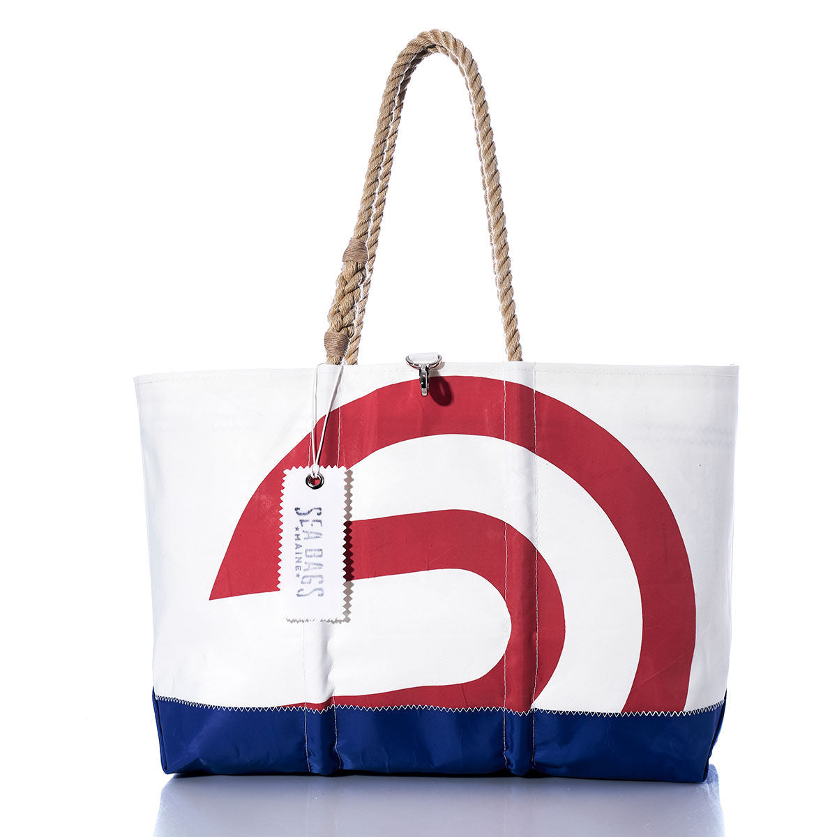 Vintage Red and Blue Ogunquit Beach Tote