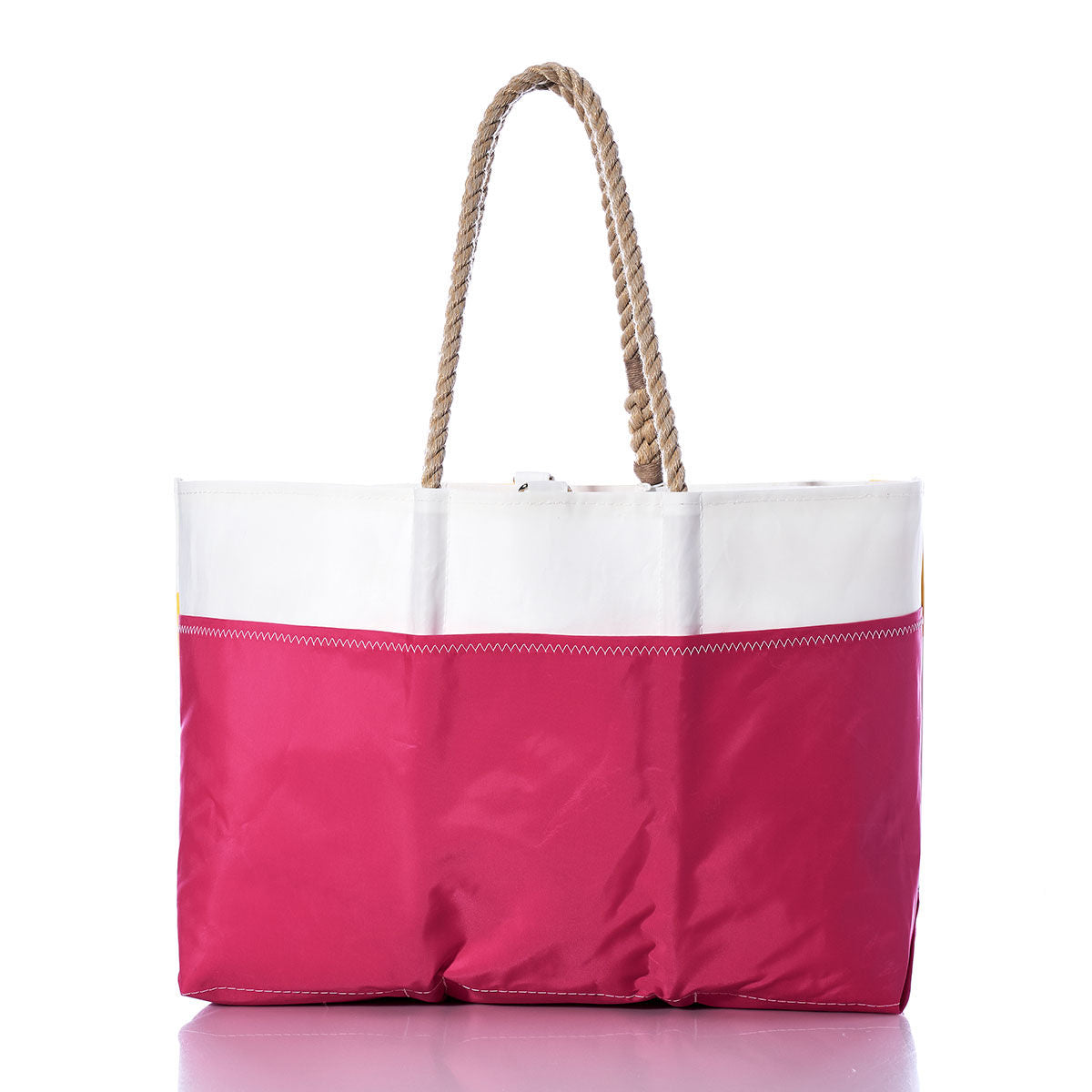 Vintage Yellow and Pink Ogunquit Beach Tote Alternate View