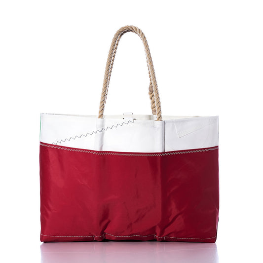 Vintage Green and Red Ogunquit Beach Tote Alternate View