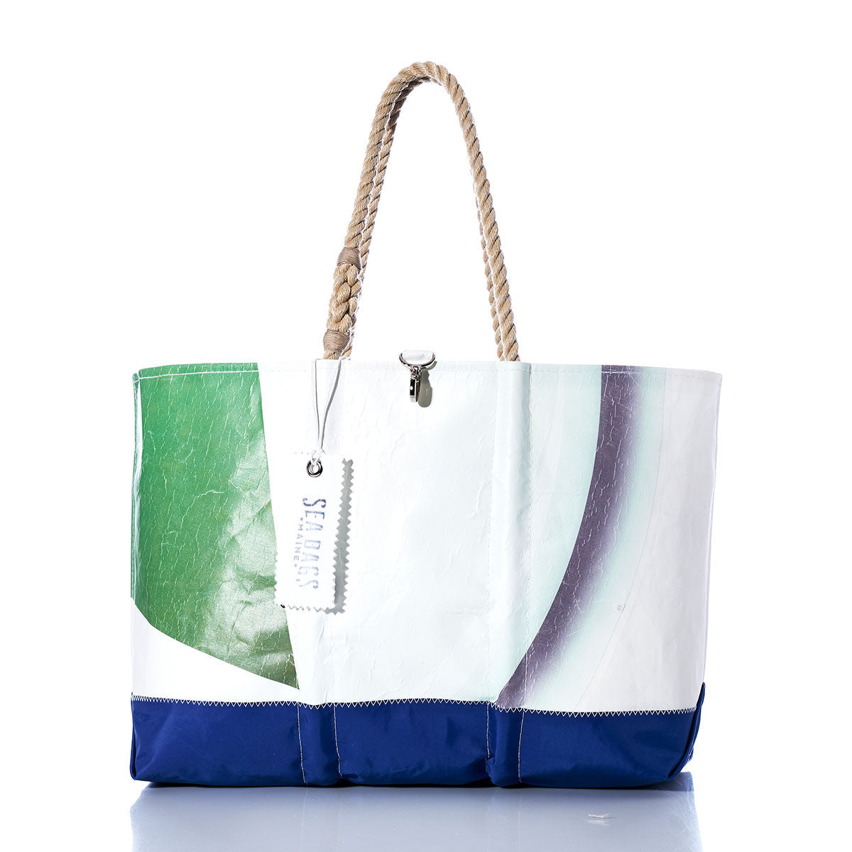 Vintage Green and Blue Ogunquit Beach Tote