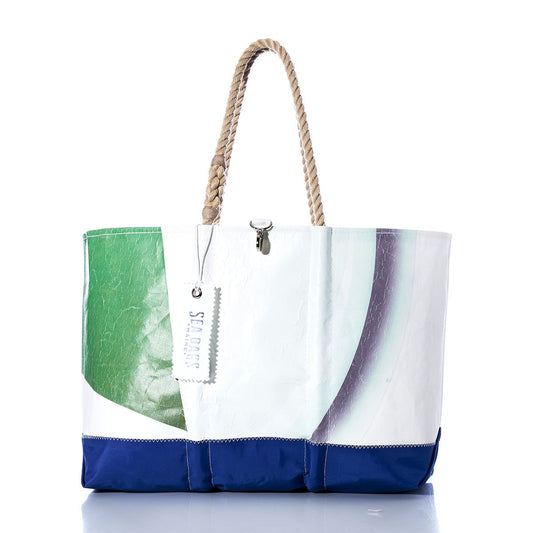Vintage Green and Blue Ogunquit Beach Tote