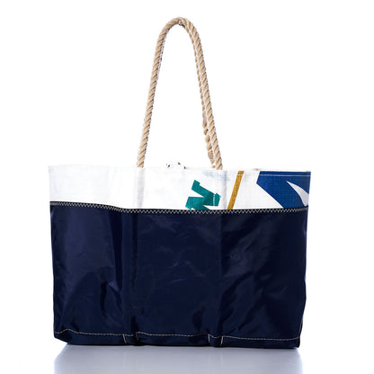 Vintage Green and Blue Ogunquit Beach Tote Alternate View