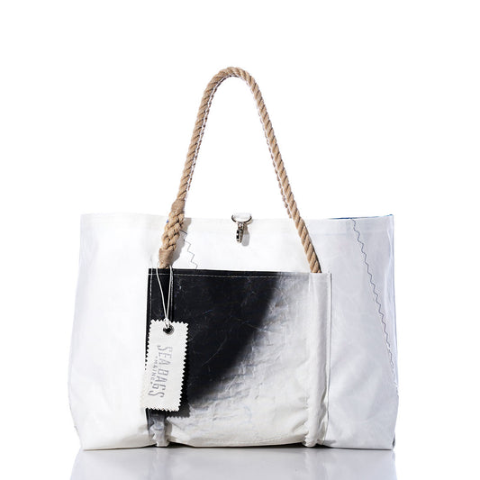 Vintage Black and White Wharf Tote
